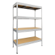 Метален стелаж Carmen CR-1024 - 180x120x60 см, до 600 кг на рафт - цинк Метален стелаж Carmen CR-1024 - 180x120x60 см, до 600 кг на рафт - цинк