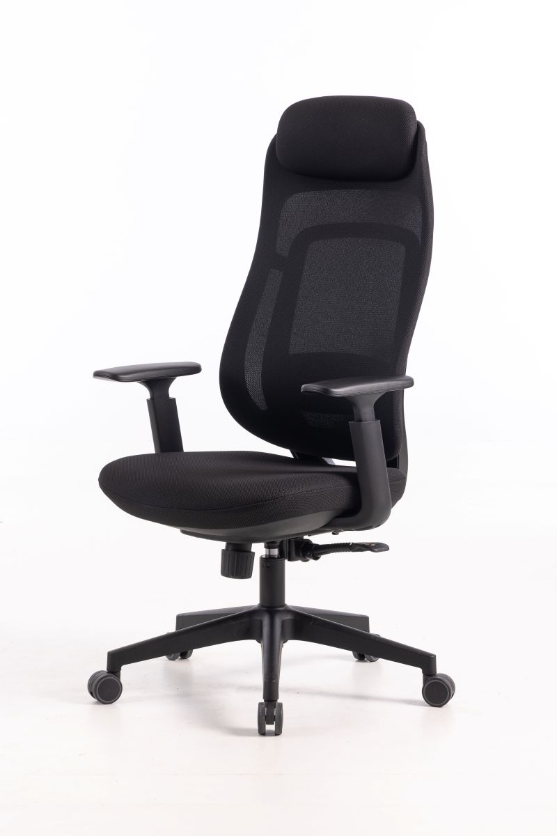 Ергономичен офис стол Antares RIVO BLACK. черен