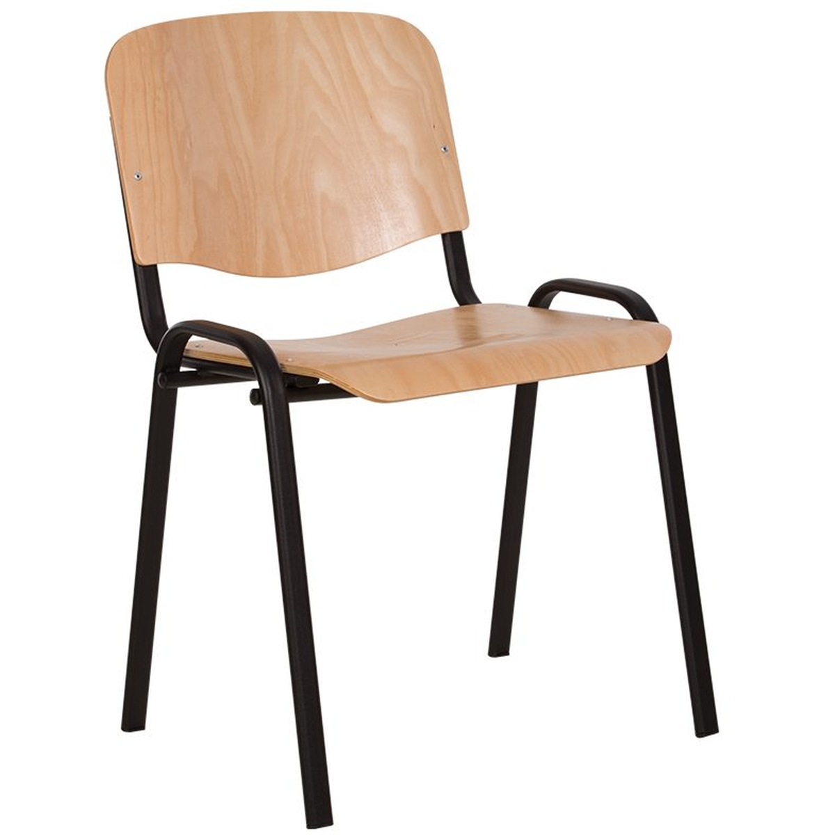 Посетителски столове ISO WOOD BLACK