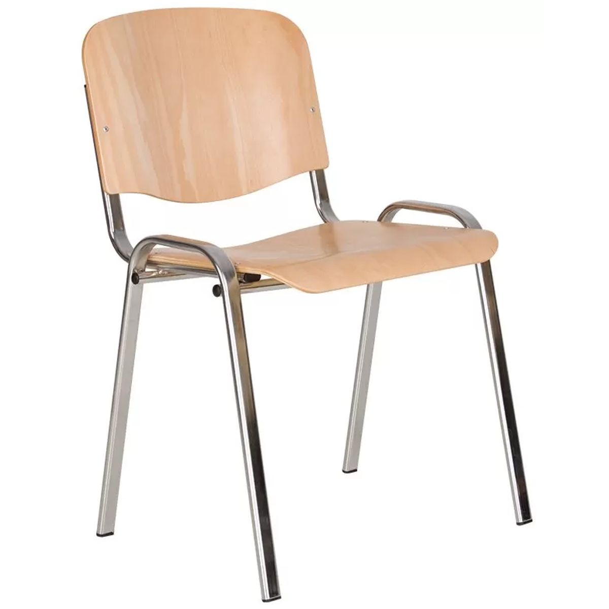 Посетителски столове ISO WOOD CHROME