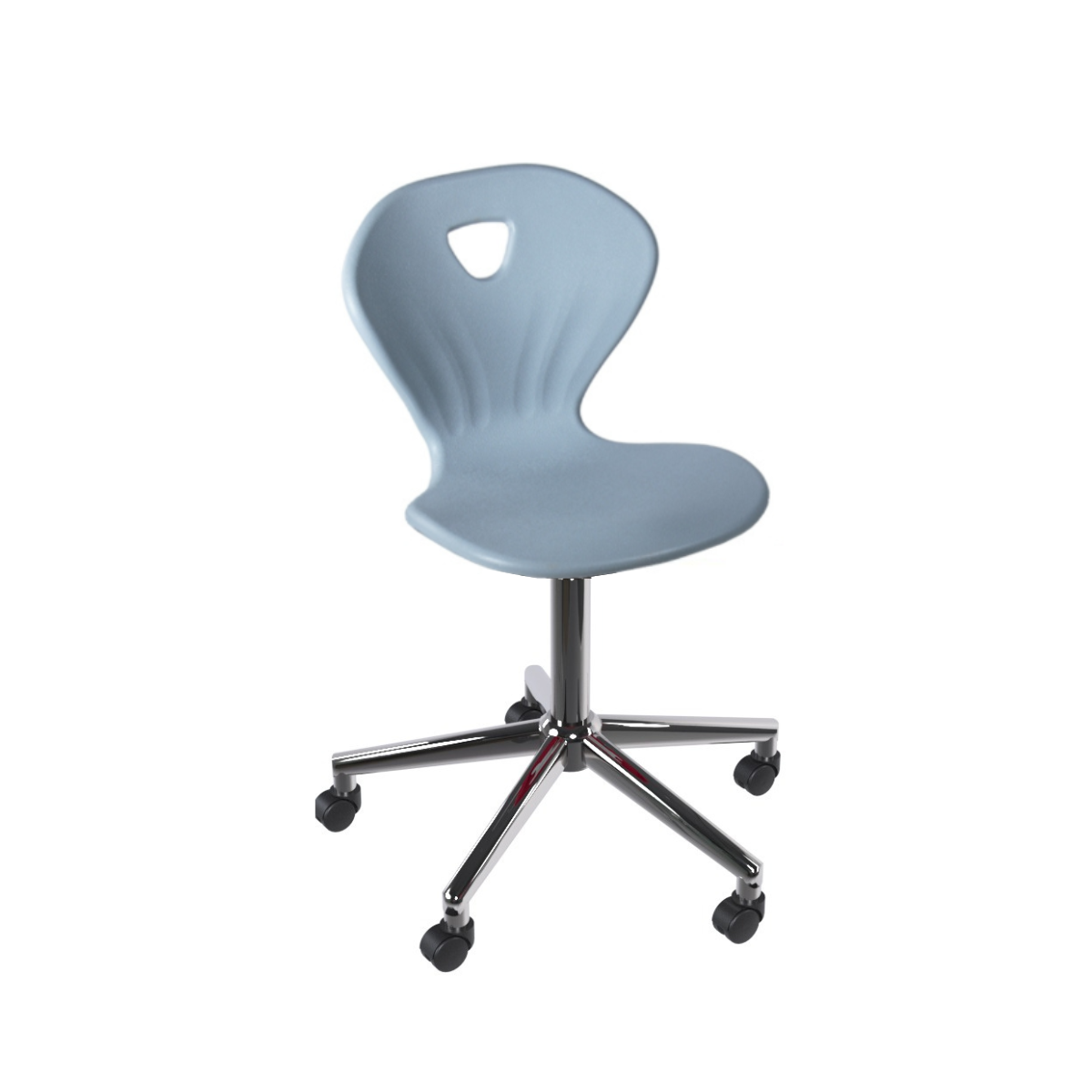 УЧЕНИЧЕСКИ СТОЛ KORI SWIVEL CHROME - СИВ ПП
